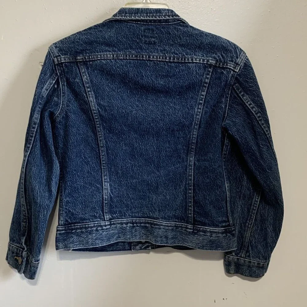 Vintage Lee Riders Stone Wash Trucker Denim Jacket VTG l 12 MODERN Small 80s